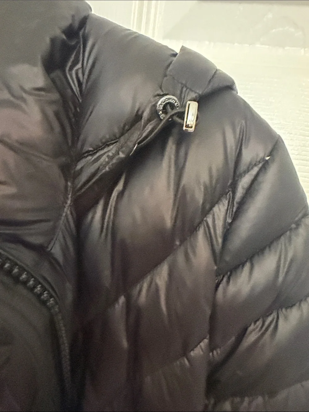 Calvin Klein Women's Black Long Quilted Puffer Coat with Hood